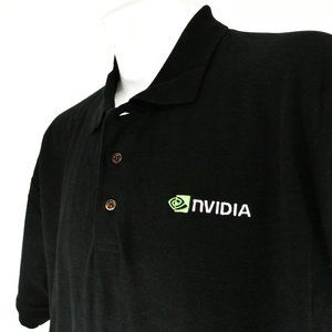 NVIDIA Tech Employee Uniform Black Polo Shirt Size NEW Size L Large